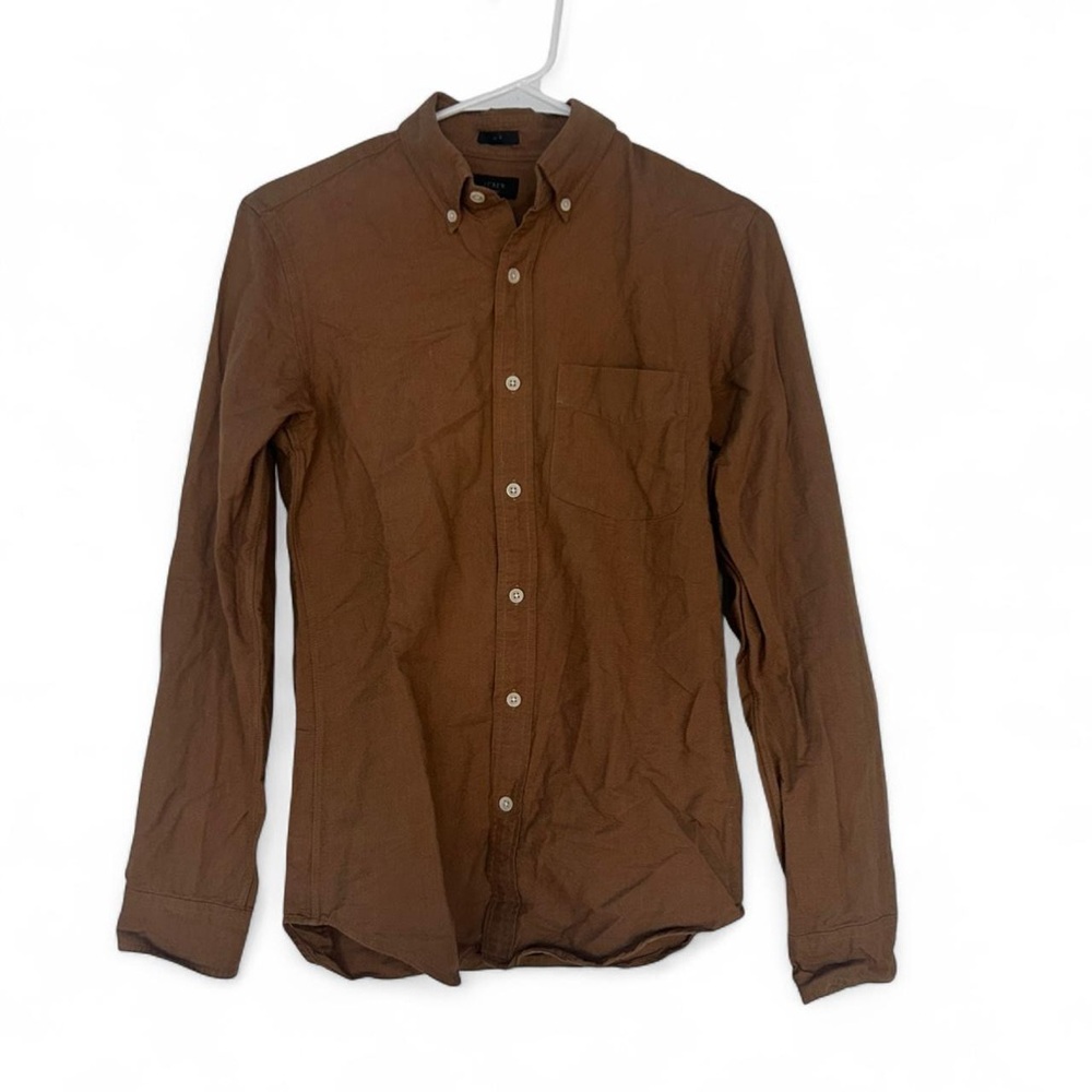 J. Crew Women’s Brown Long-Sleeve Button-Down Shirt